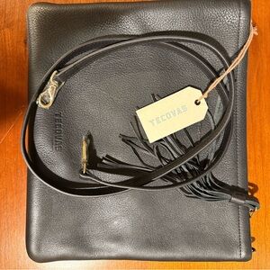 Tecovas Black Leather Crossbody Bag